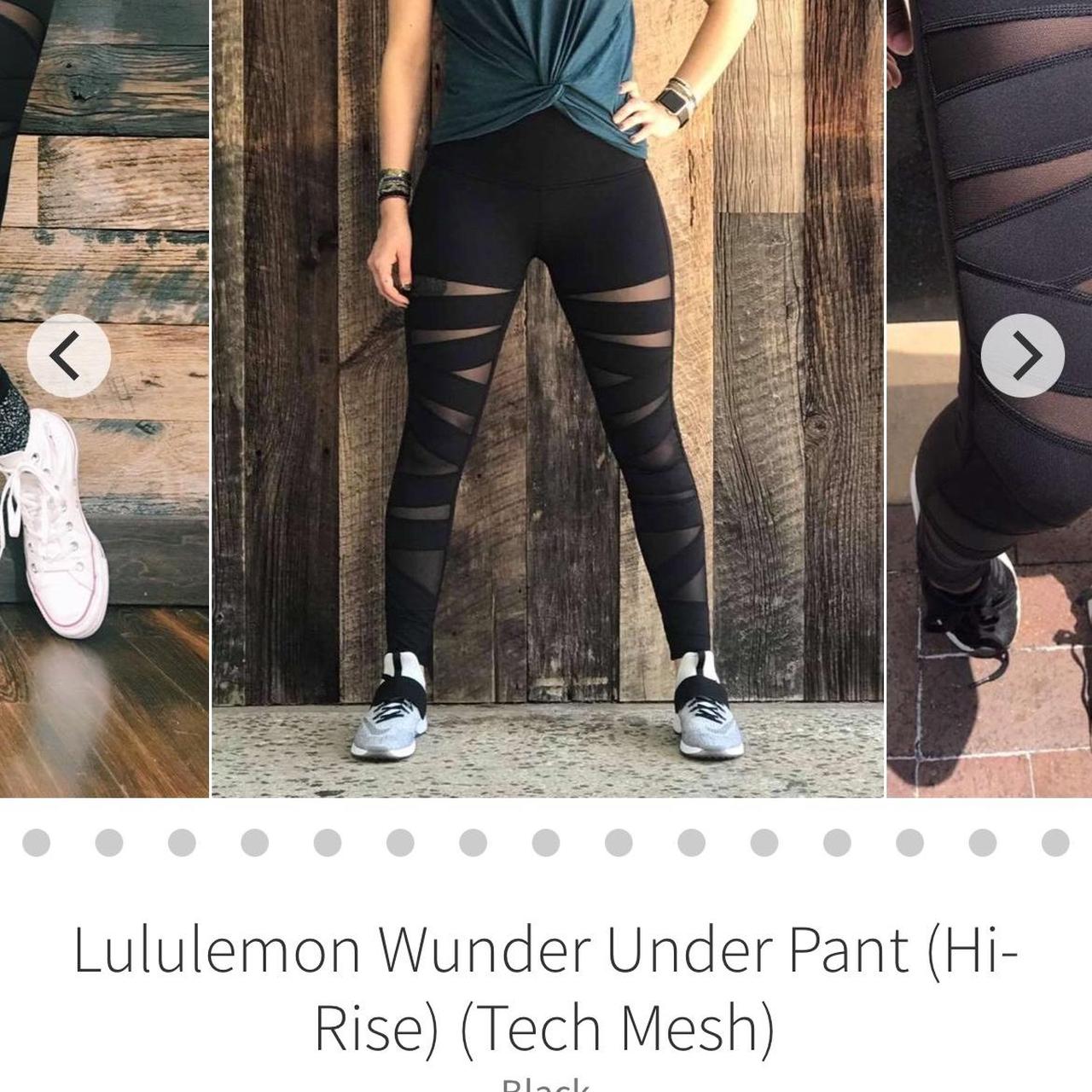 Lululemon Wunder Under Pant (Hi-Rise) Tech Mesh - Depop