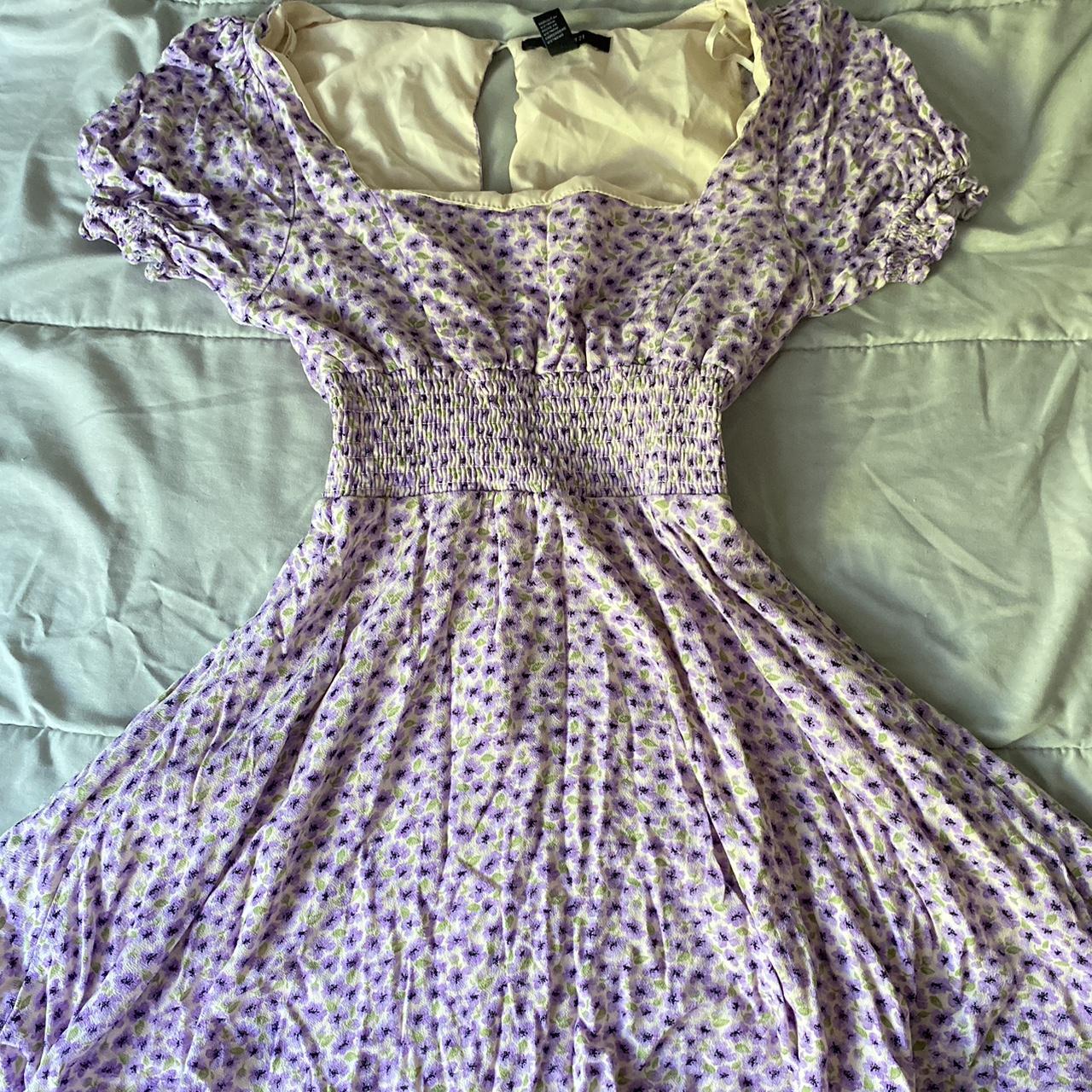 Forever 21 purple floral dress best sale