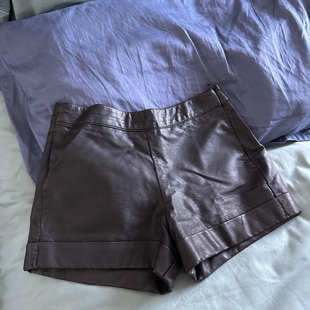 French connection outlet leather shorts