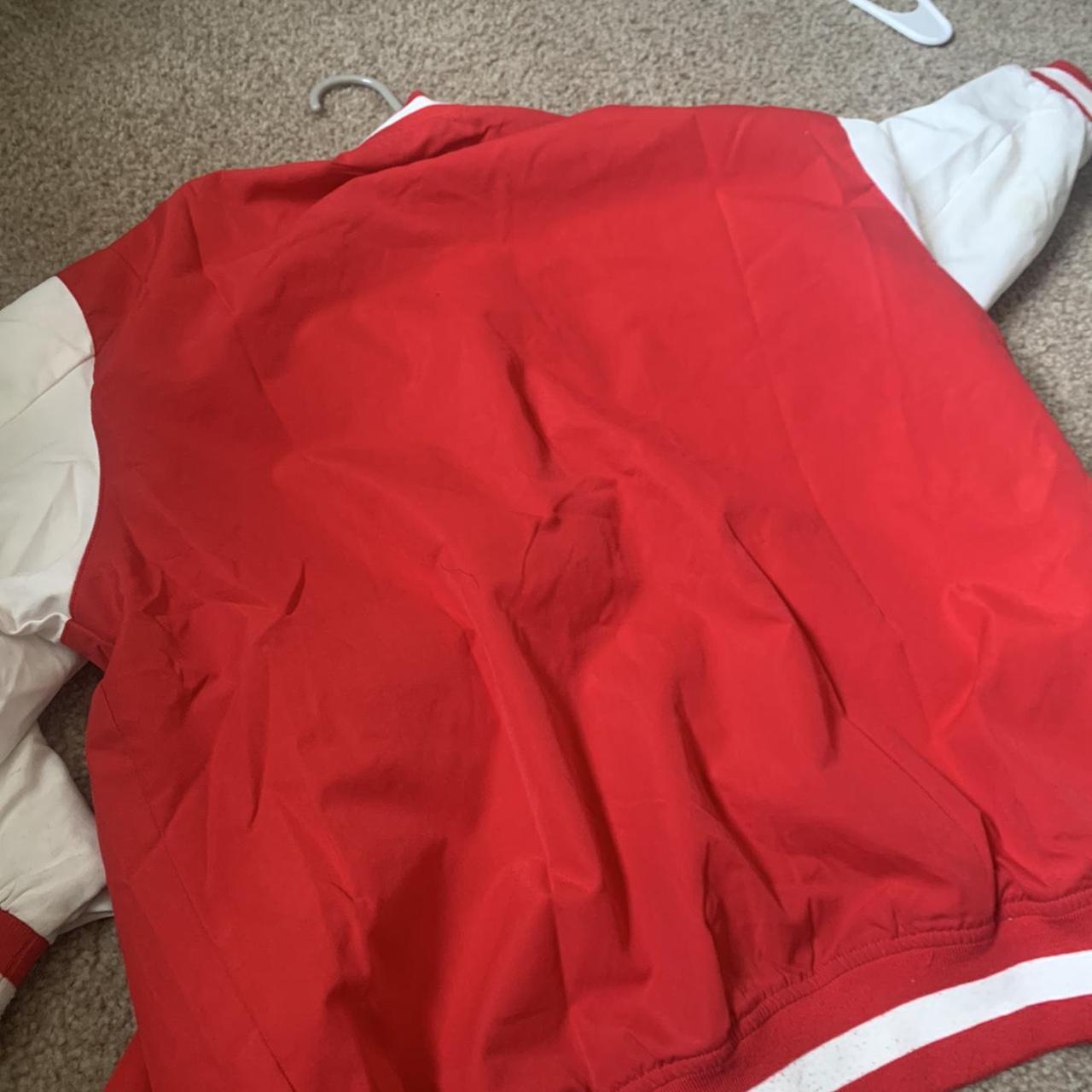 SHEIN Men's Red and White Jacket | Depop