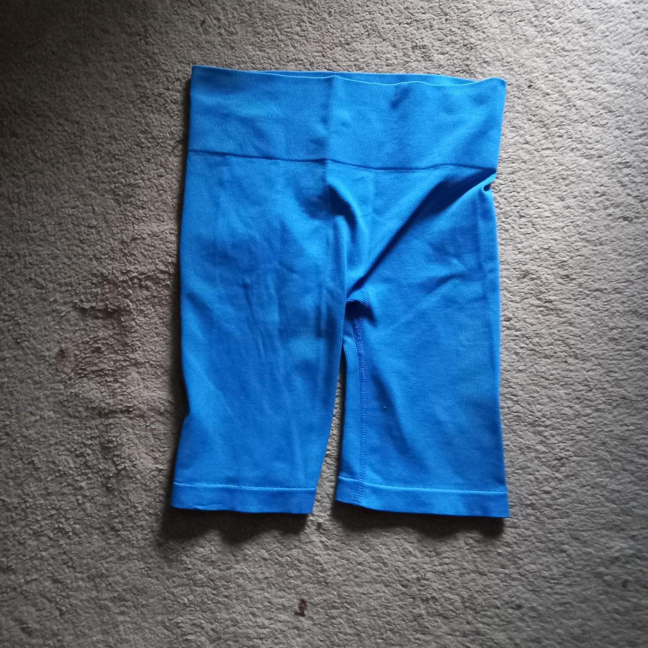 Primark Shorts Womens Seamless Blue Ribbed Seamless Primark Cycle