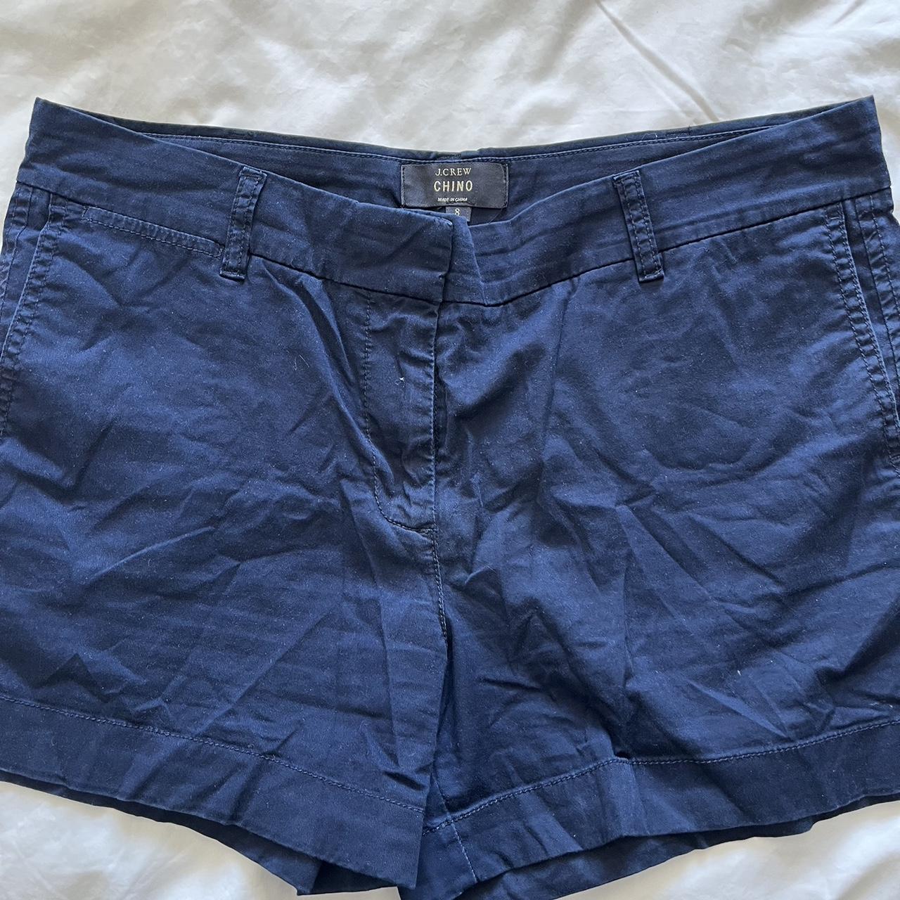 J Crew Women S Classic Navy Chino Shorts Size Uk Depop