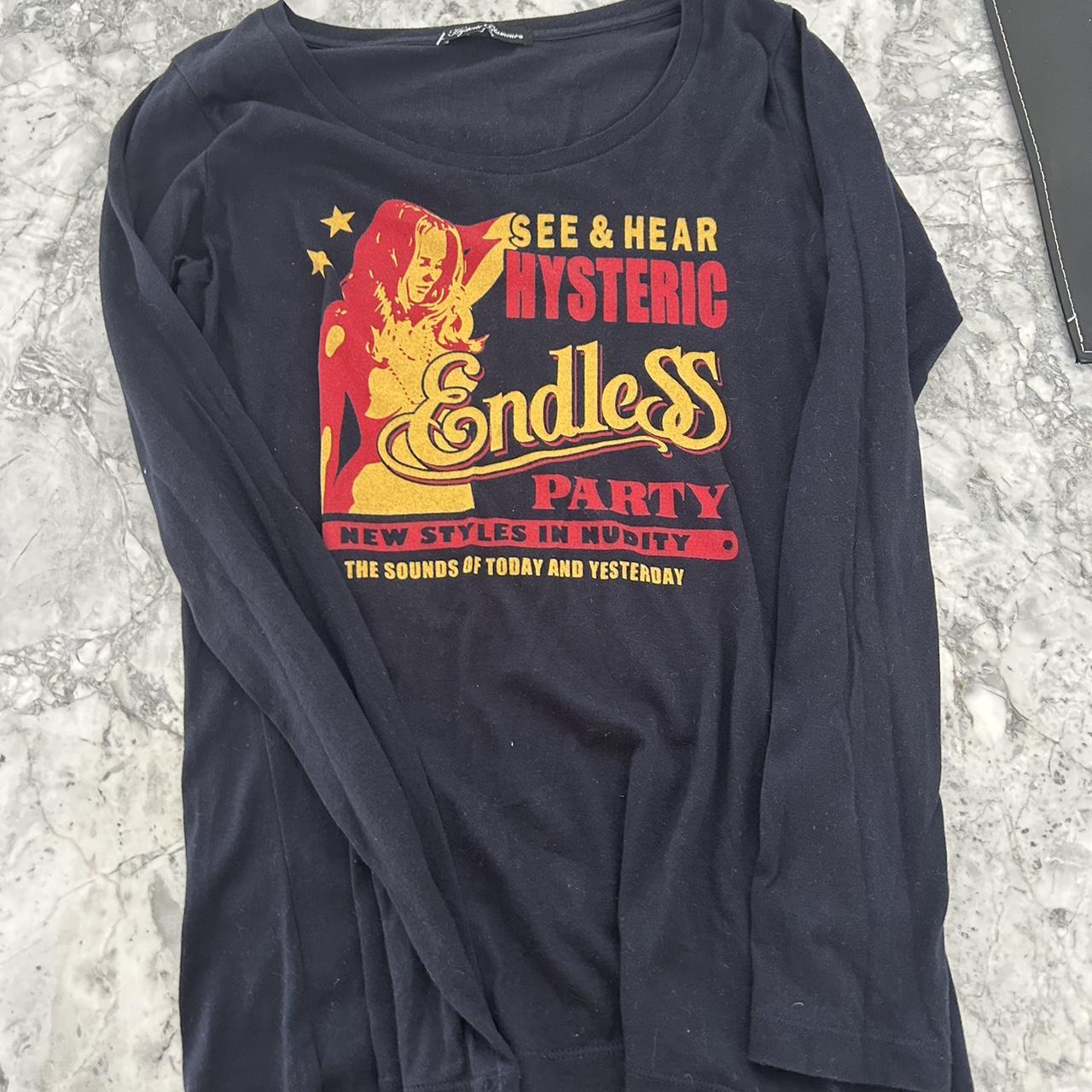 Store Hysteric Glamour Tee Endless Party BLACK RED Vintage