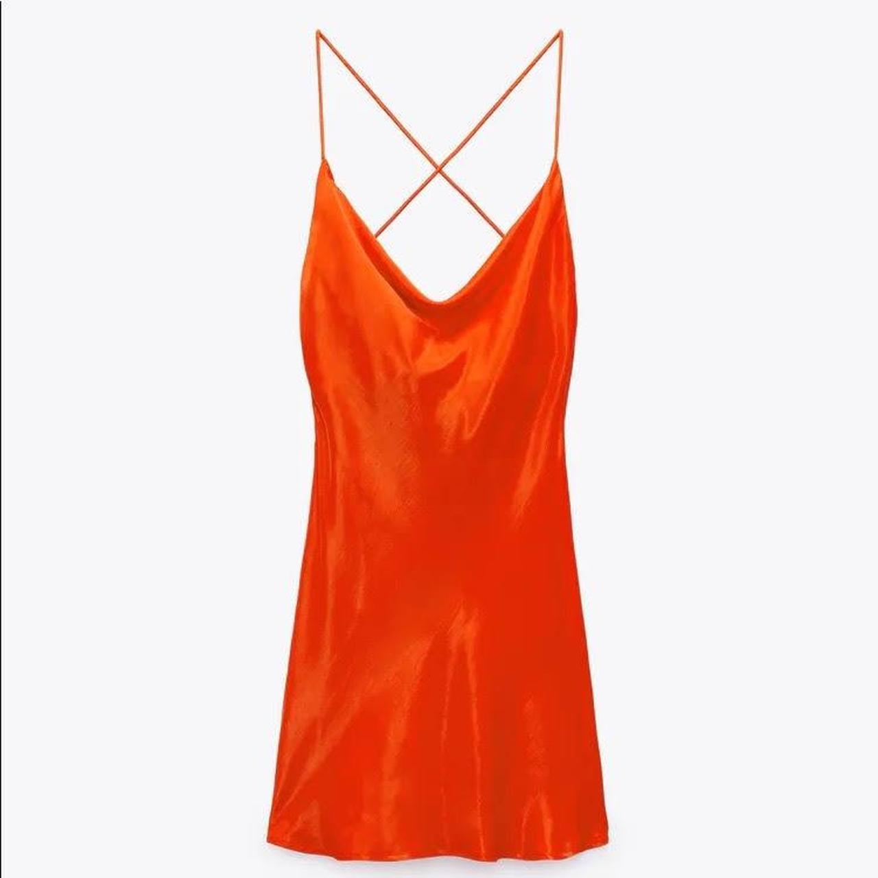 Robe satin best sale orange zara