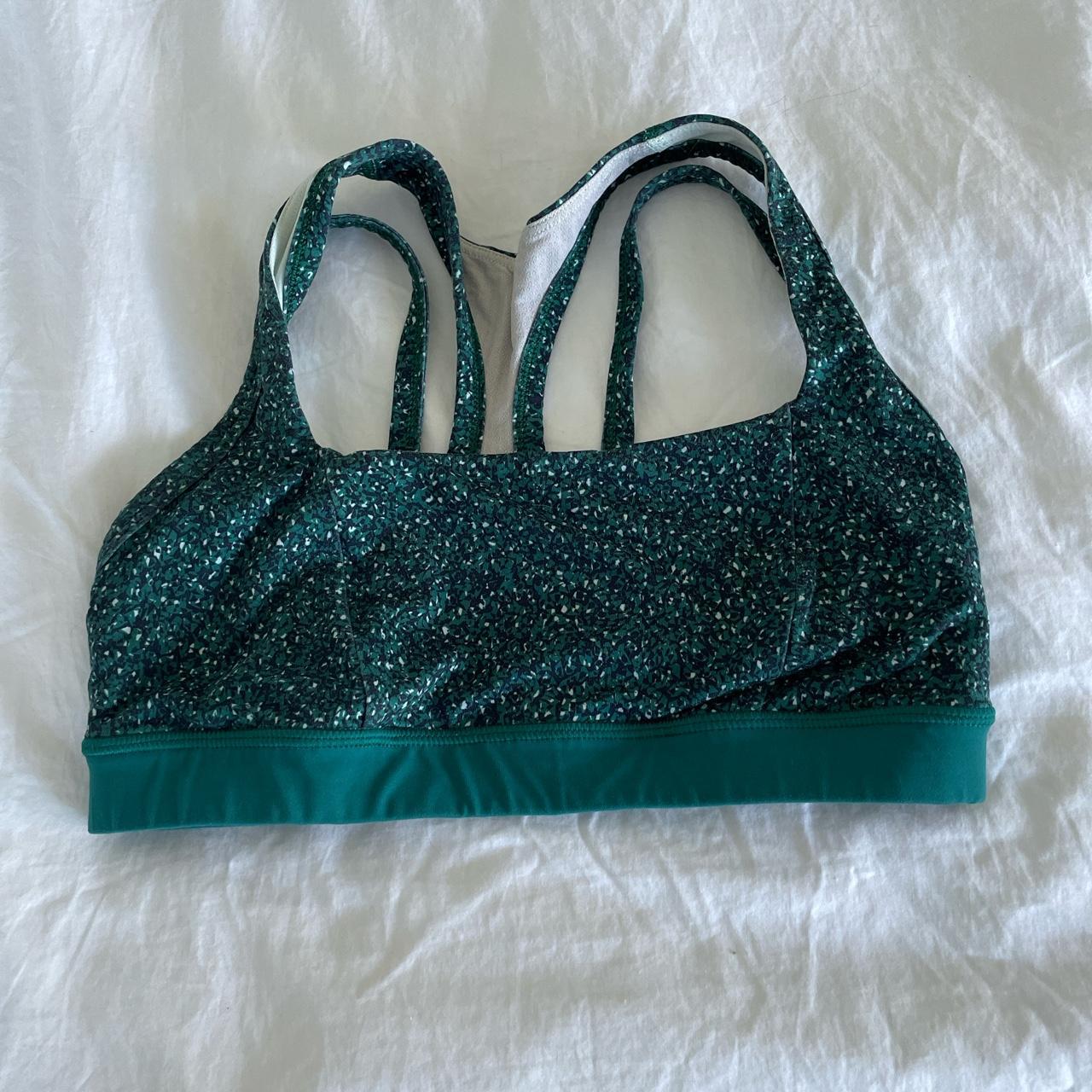 Green Lululemon sports bra size 4! Depop