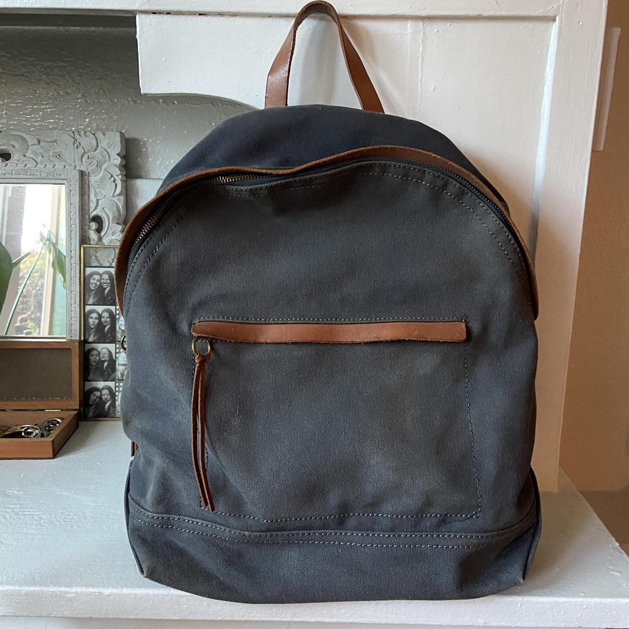 Madewell Charleston canvas backpack in navy. Used. Depop