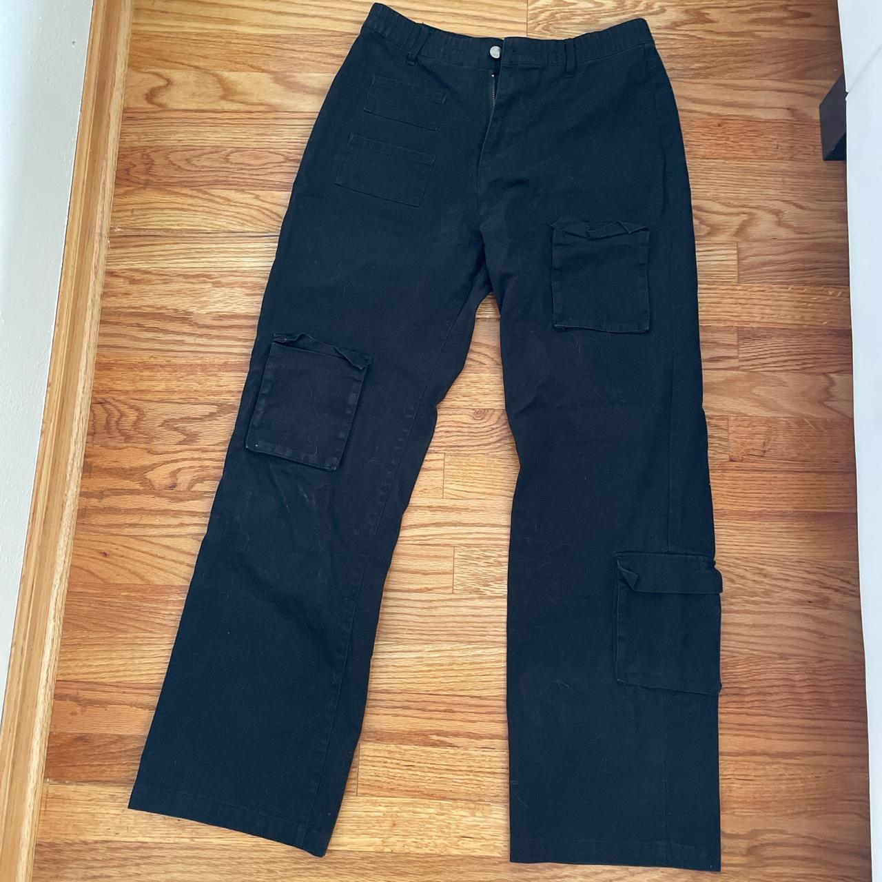 Forever 21 black cargo pants - Depop