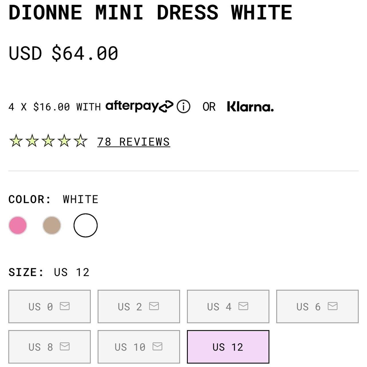 Dionne Mini Dress White