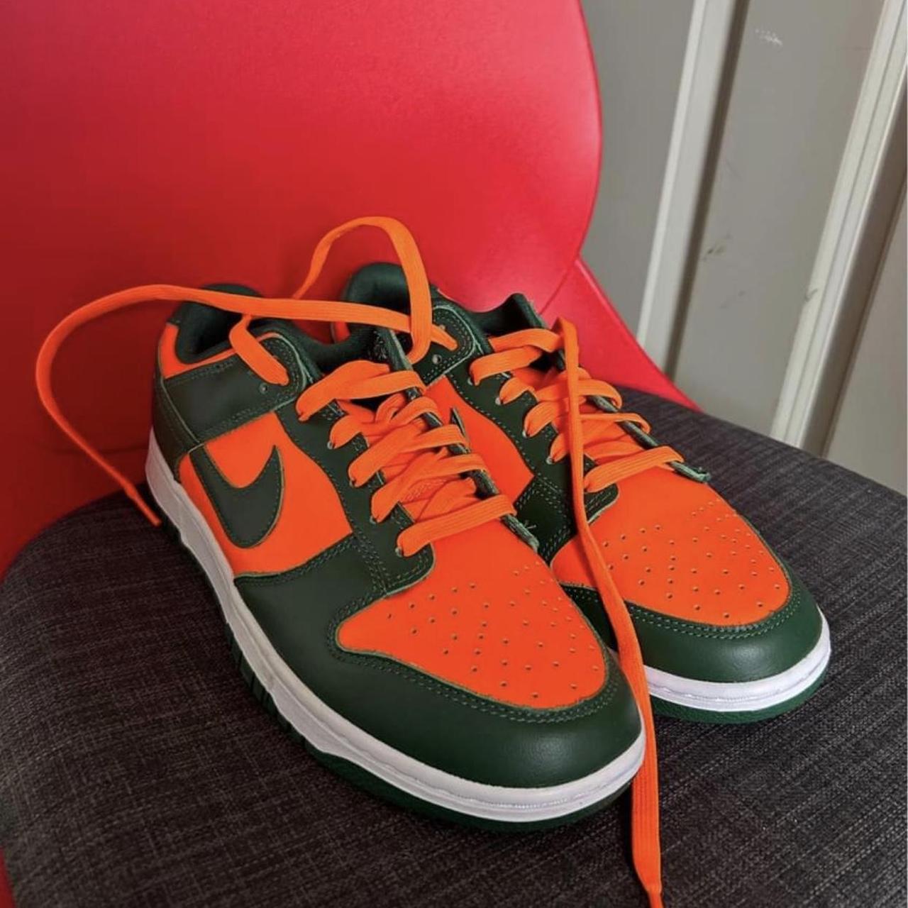 Nike dunk low Miami hurricane. Size 9.5 Uk. Brand... - Depop