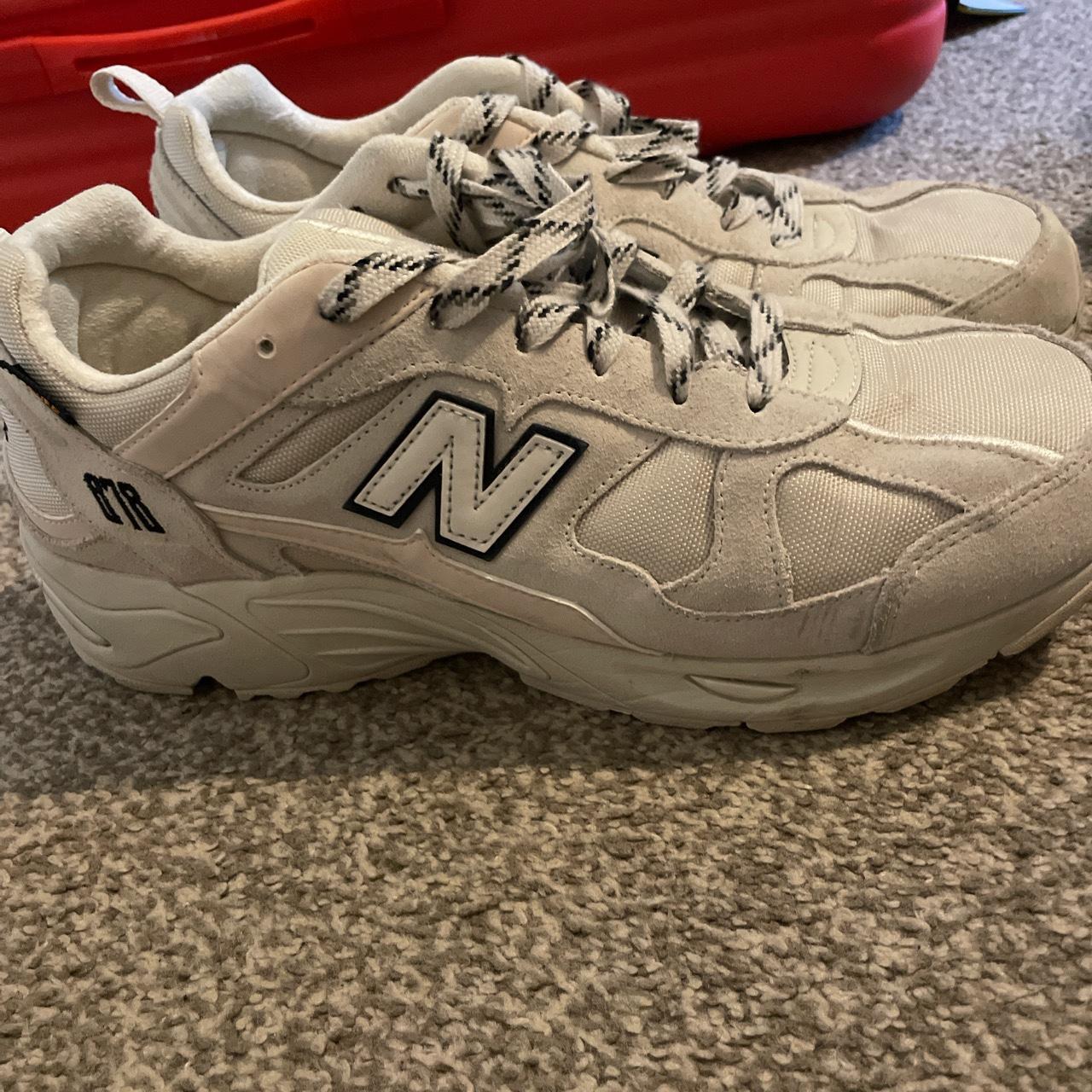 New Balance Men's Cream Trainers | Depop