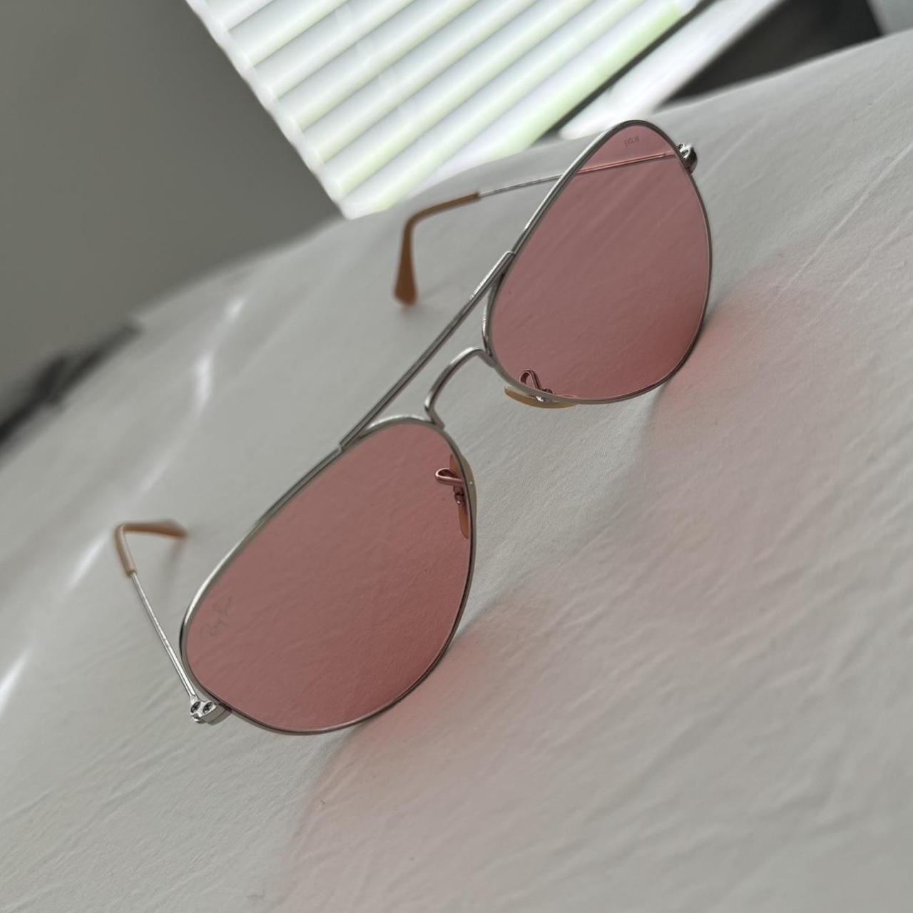 Pink Ray Ban Aviator Sunglasses not reflective Depop