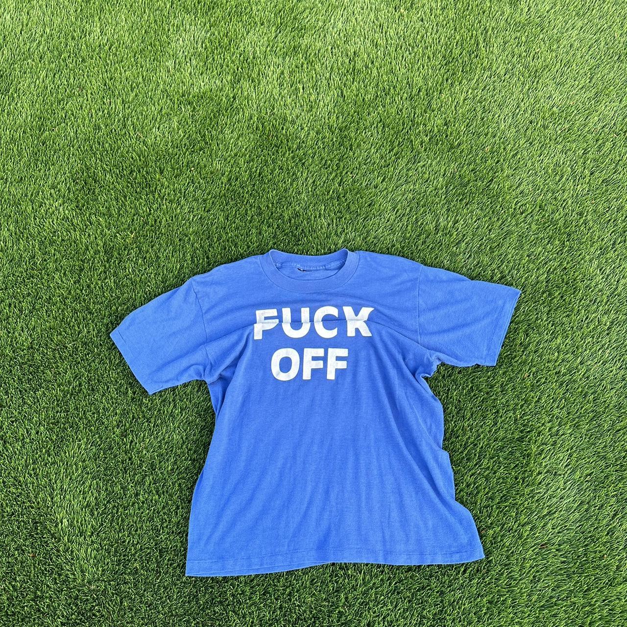 vintage 90s single stitch “fuck off” flip up tee,