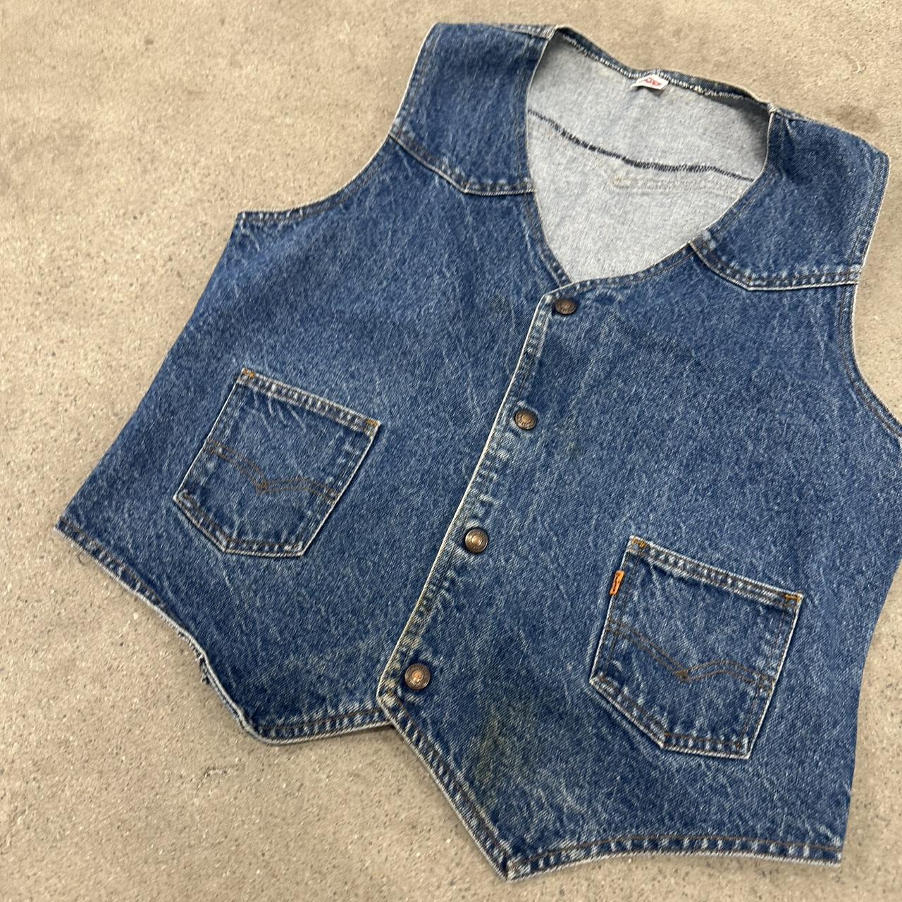 Levi's Men's Vest - Blue/Navy - M – vintage 1970s… - image 2