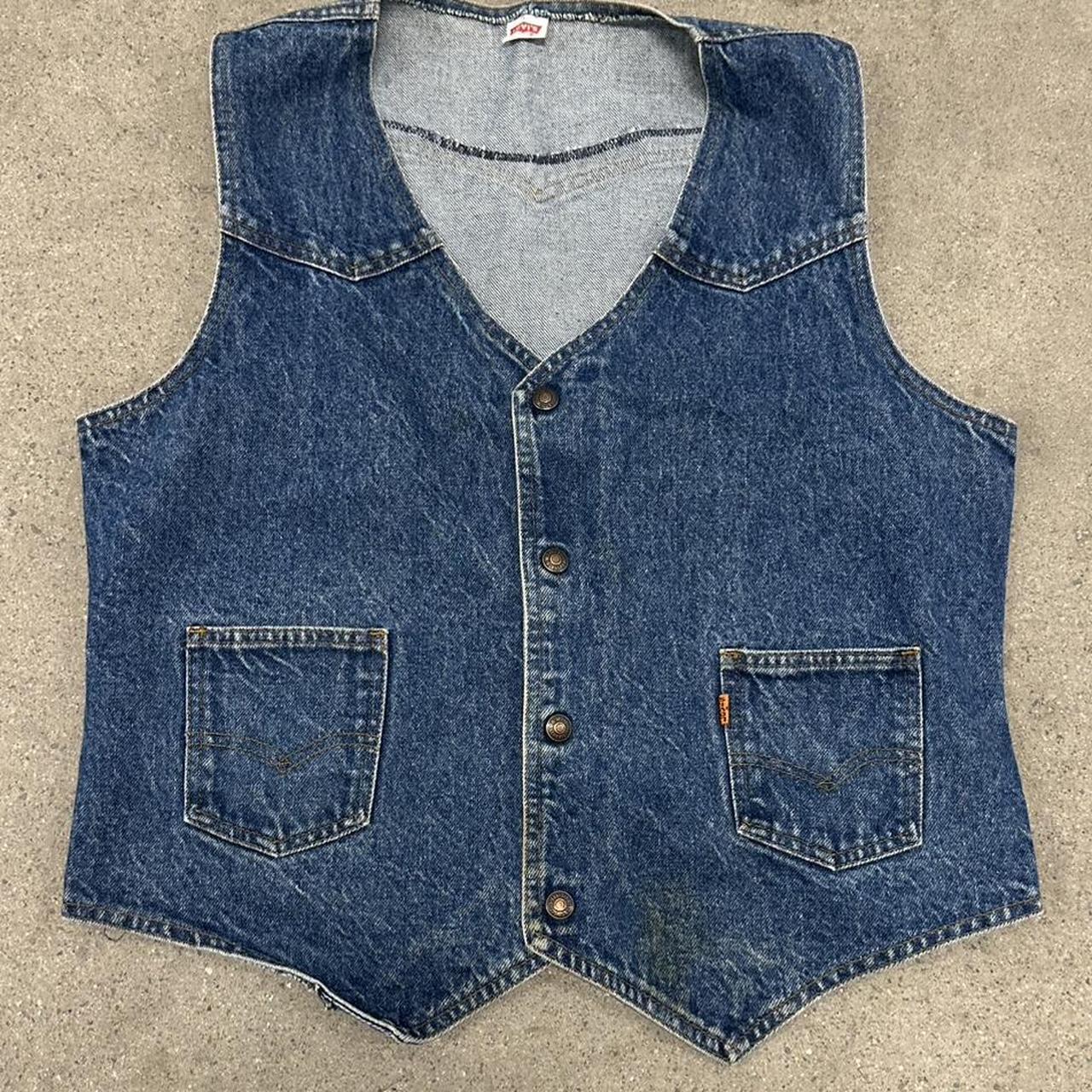 Levi's Men's Vest - Blue/Navy - M – vintage 1970s… - image 1