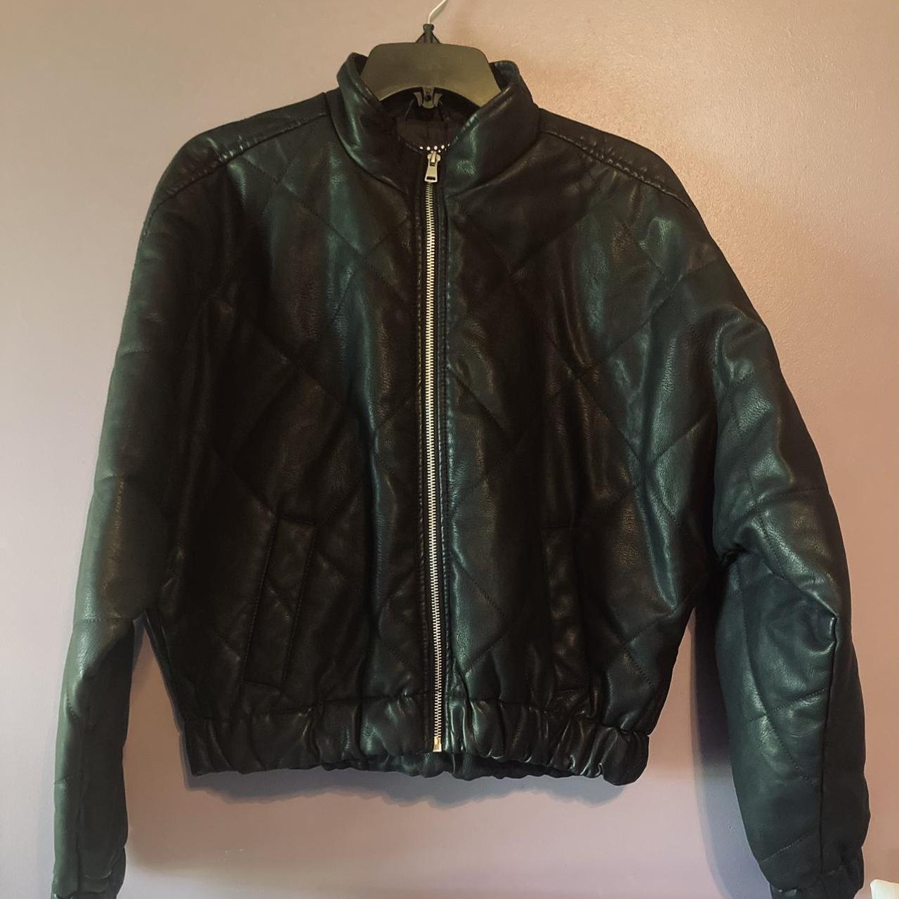 Never worn, brand new Alivia Ford leather bomber - Depop