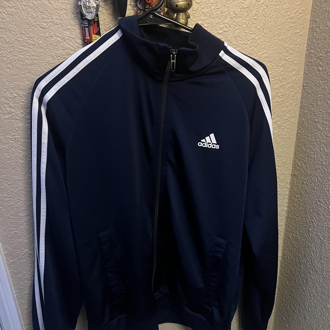 Adidas blue jacket - Depop