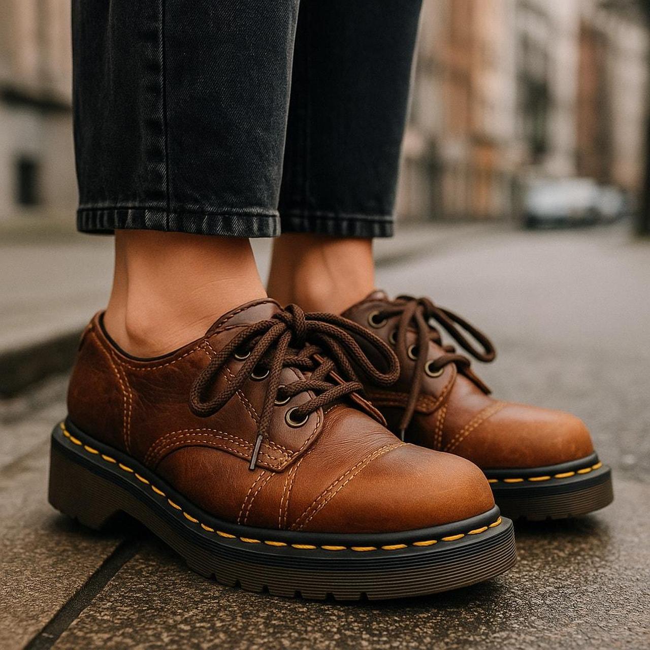 Dr. Martens black leather loafers platform | Depop