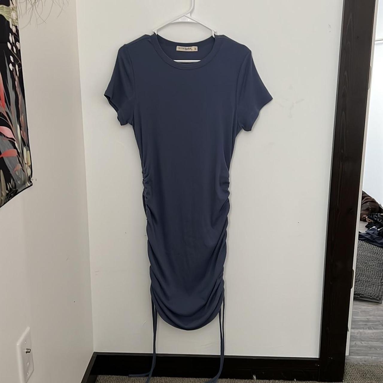 Live To Be Spoiled Women's Blue and Grey Dress