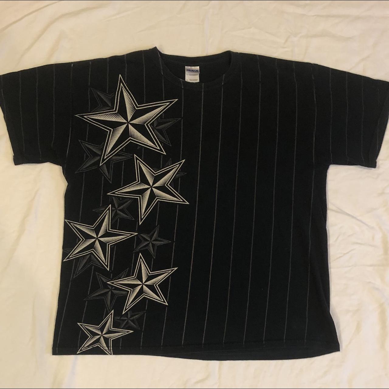 Adult XS Y2K Style Cute Stars Logo Graphic T-Shirt - Depop