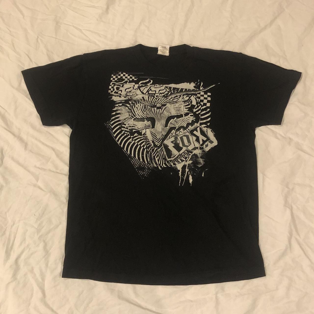 Men's Y2k Graphic Fox Racing Tee Shirt - Depop