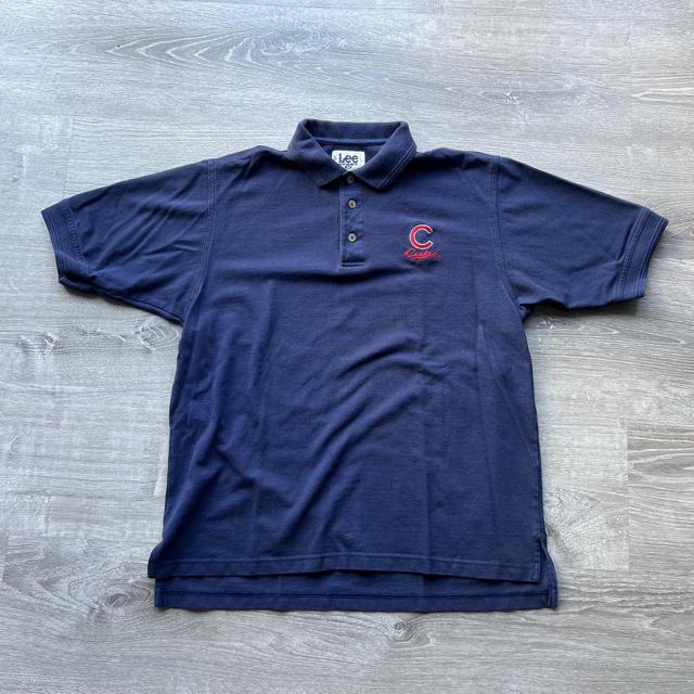 Medium, Vintage Antigua Polo Shirt with Chicago Cubs - Depop