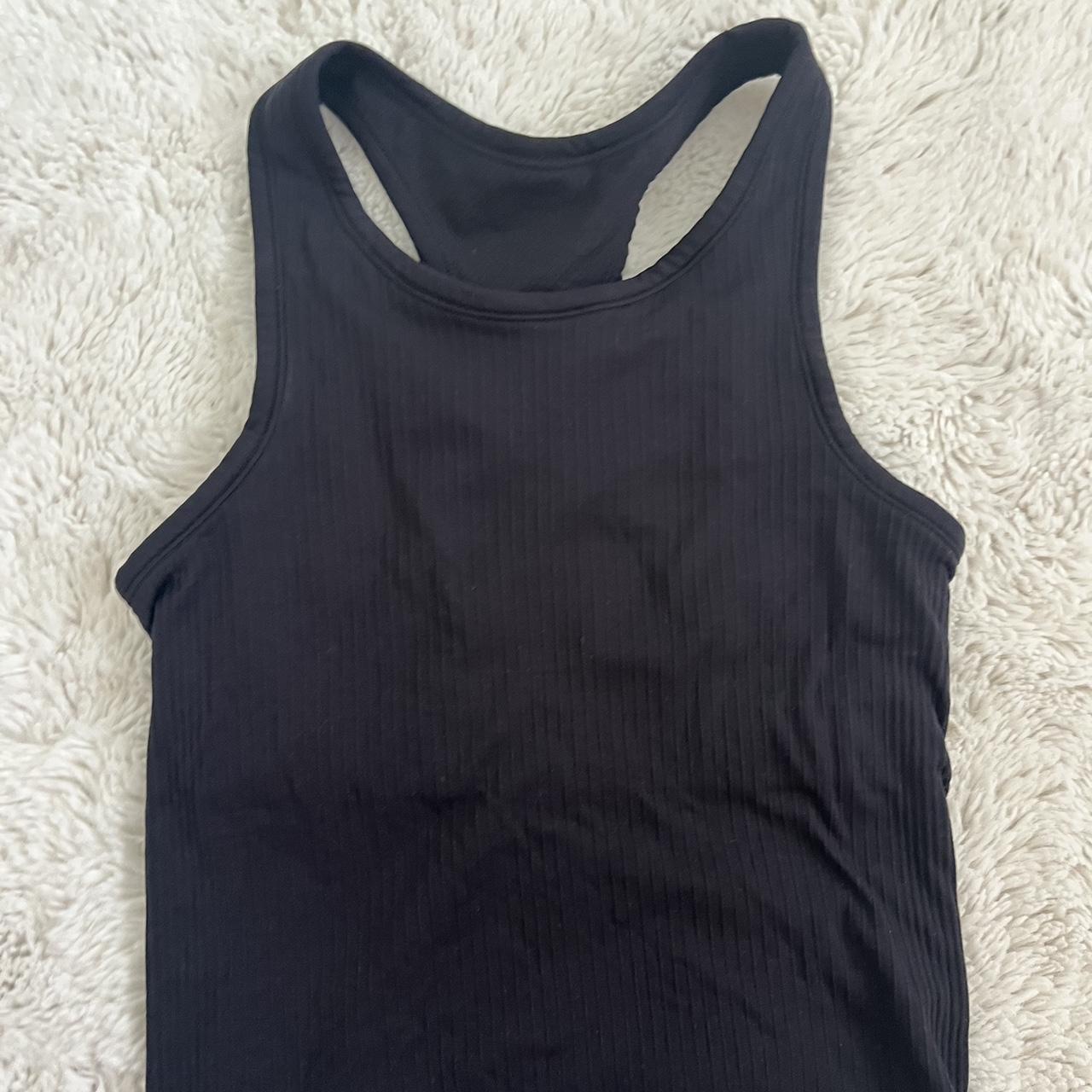 Black Lululemon Tank Stretchy material - Depop