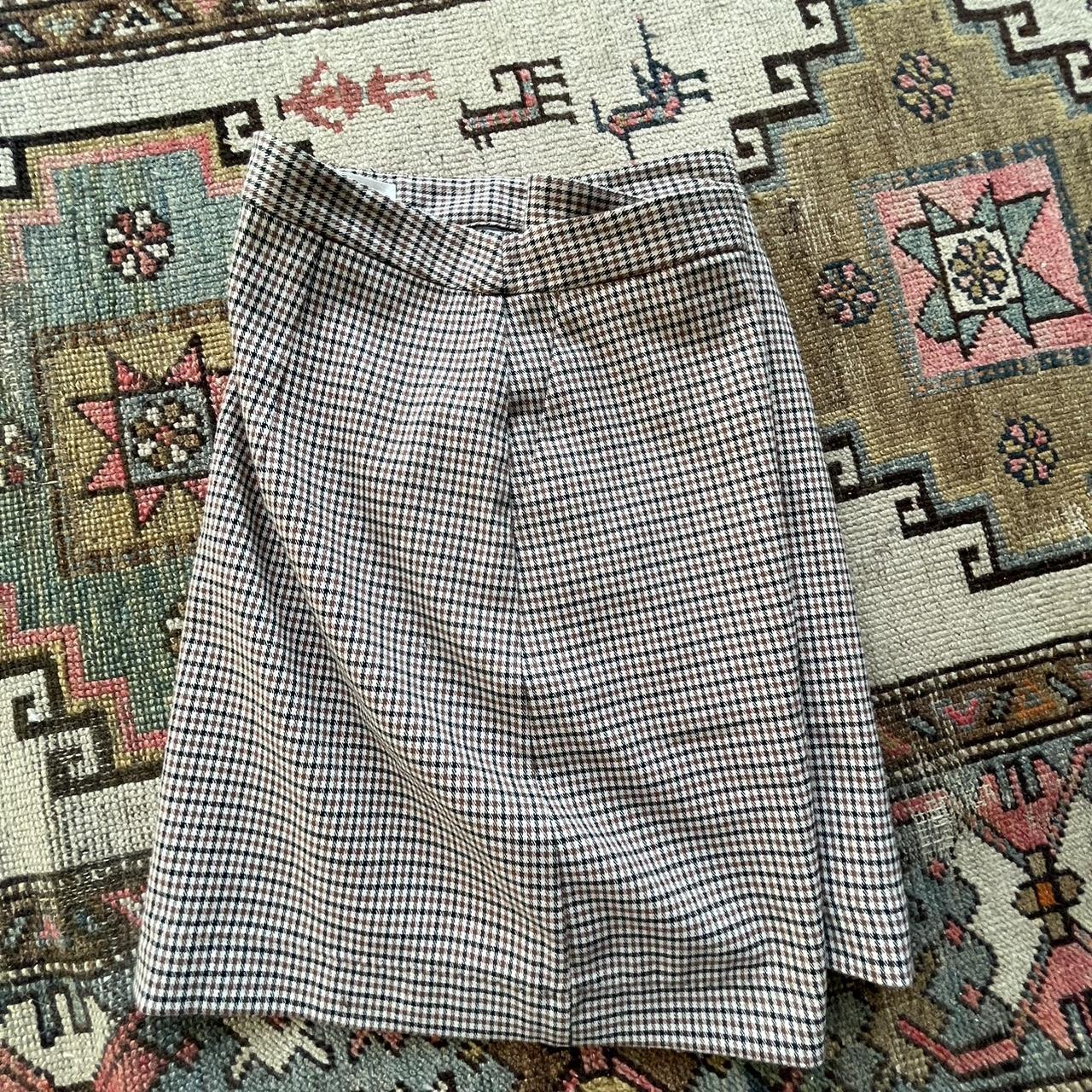 Babydoll mini skirt, plaid perfect for fall @... - Depop