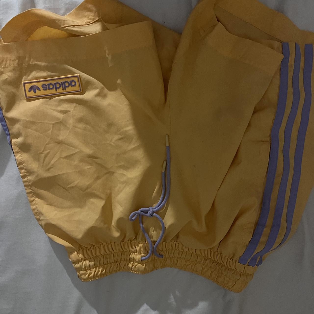 Adidas Men's Yellow and Purple Swim-briefs-shorts