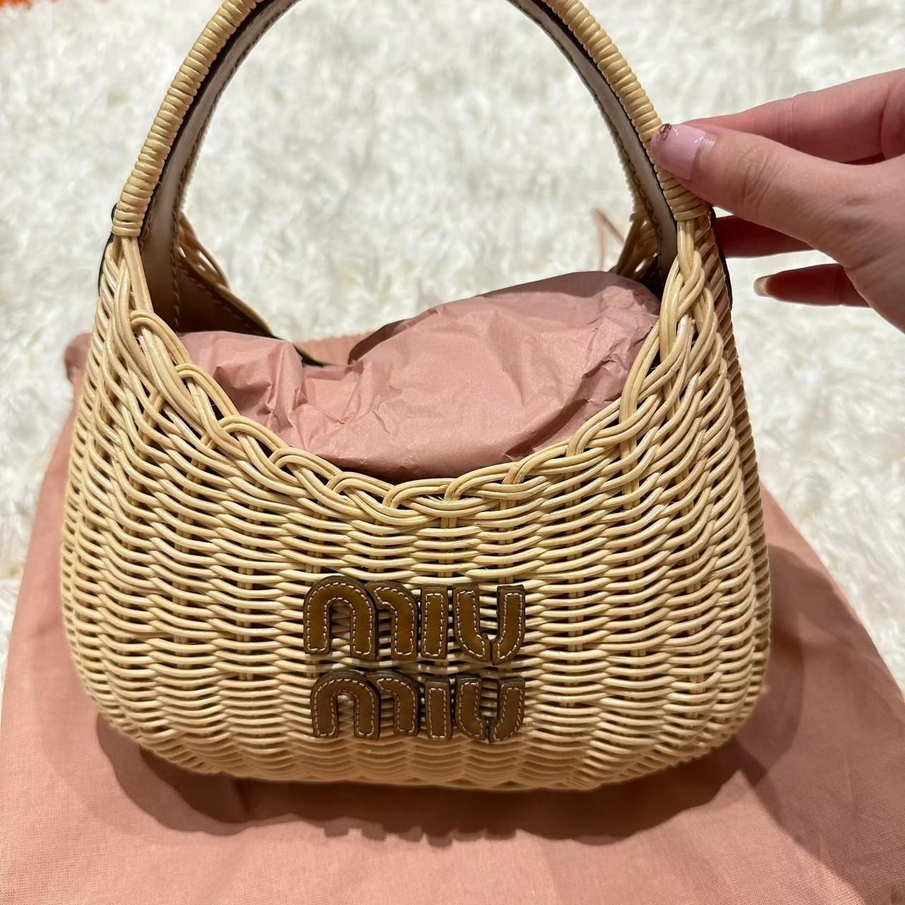 Miu Miu Women's Bag - Tan/Cream – Miu Miu wicker … - image 2