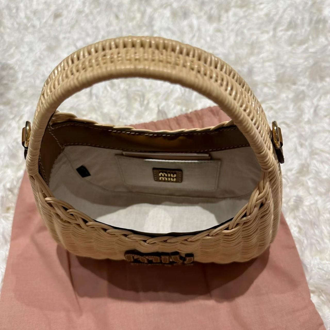 Miu Miu Women's Bag - Tan/Cream – Miu Miu wicker … - image 3