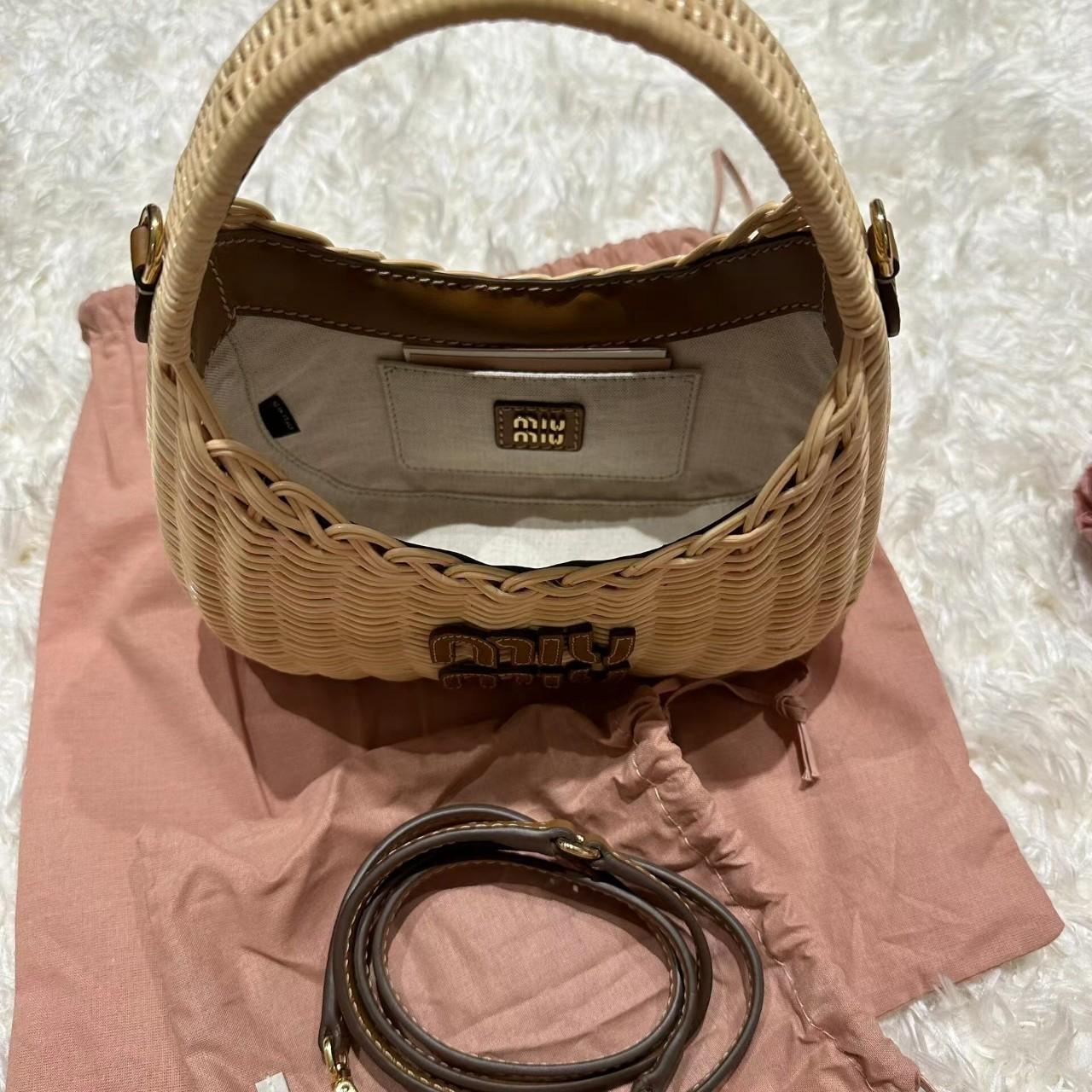 Miu Miu Women's Bag - Tan/Cream – Miu Miu wicker … - image 4