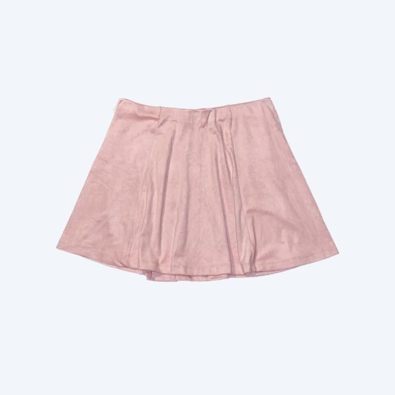 Faux suede 2024 mini skirt pink