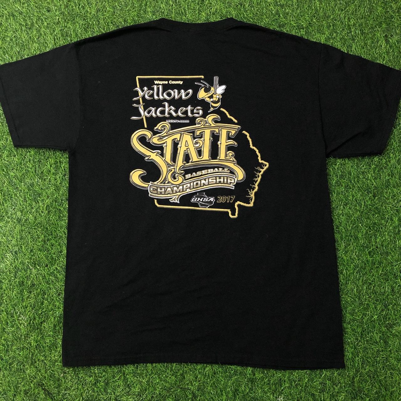 Black Wayne County Yellow Jackets Baseball Champion | Depop