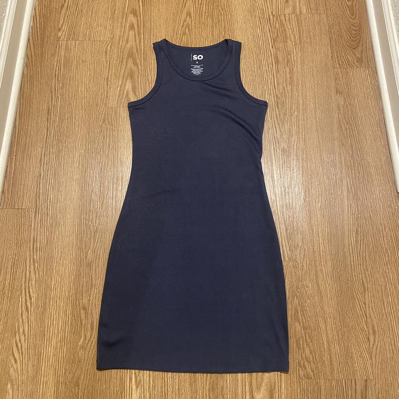 Navy Blue-Grey Dress Never wore, in perfect... - Depop