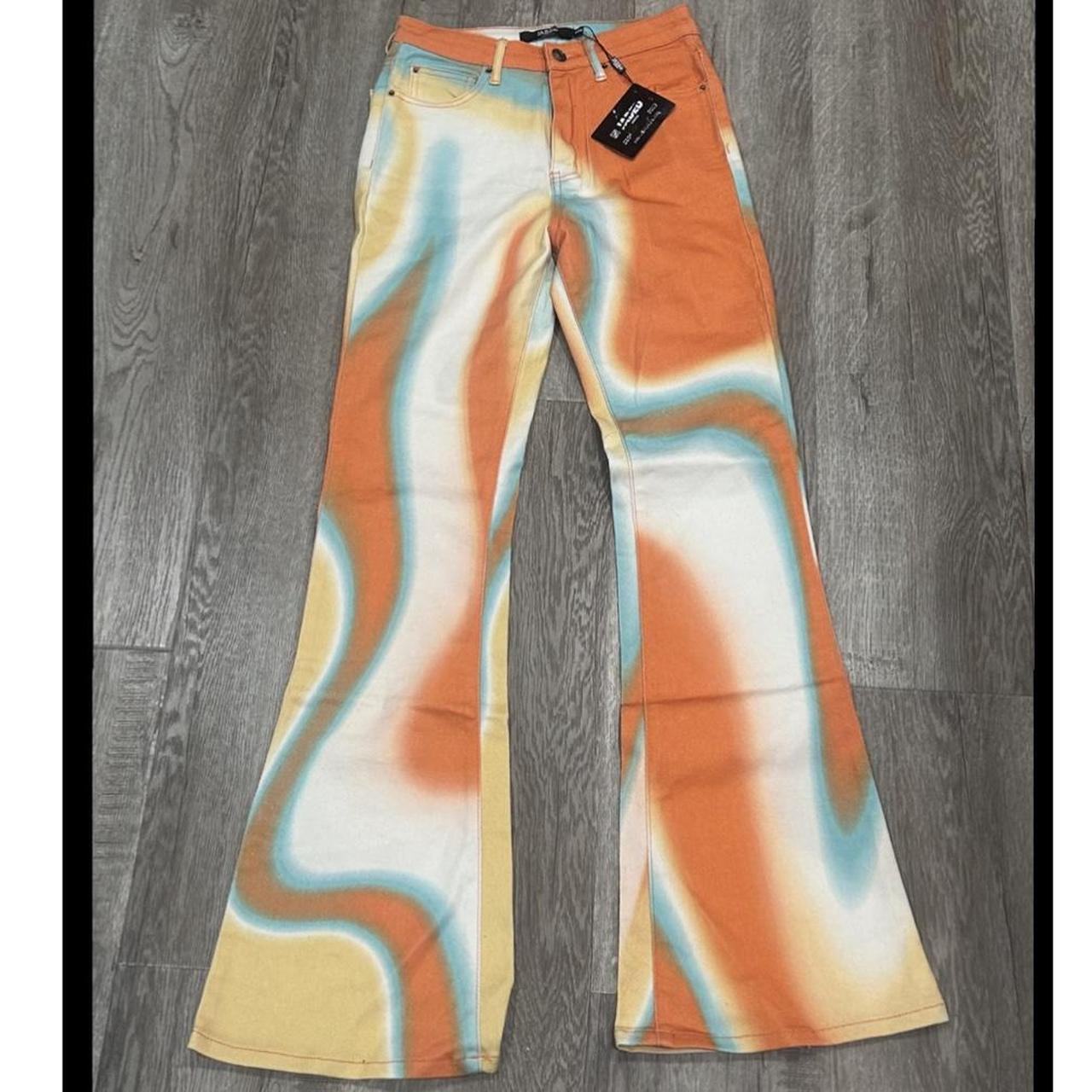 Jaded London multi colored flair pants