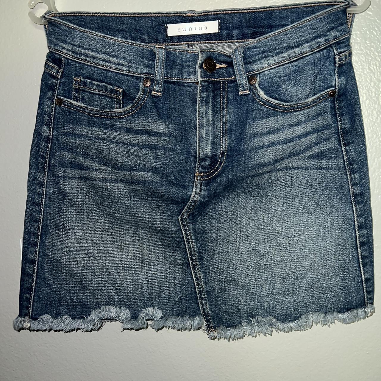 Jean skirt #cute - Depop