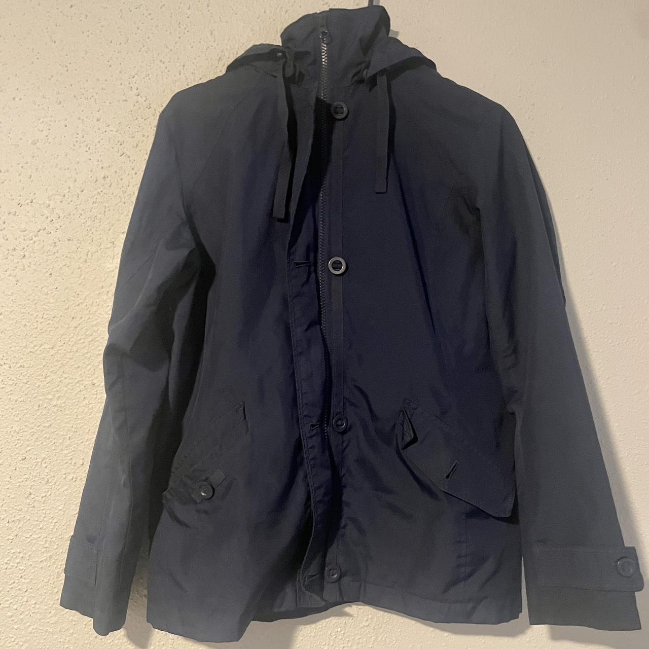 Lands’ End Navy Blue Rain Coat 🔸Weatherproof and... - Depop