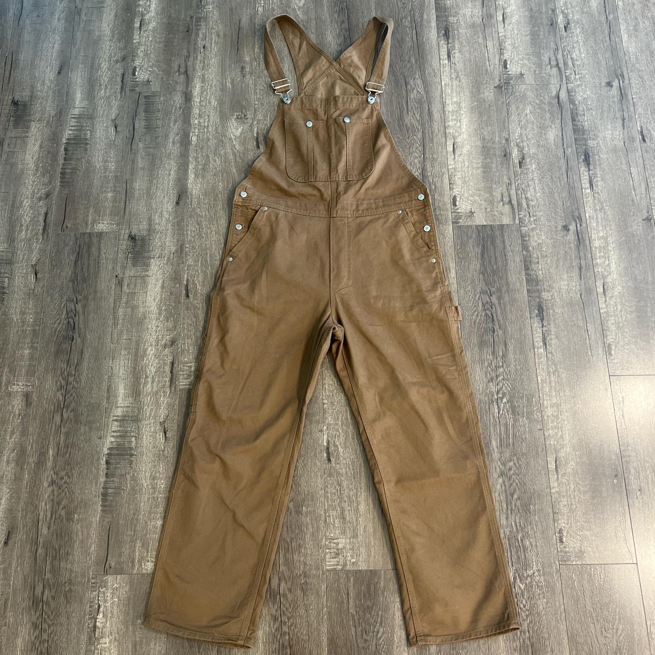 H&M Men's Tan Dungareesoveralls Depop