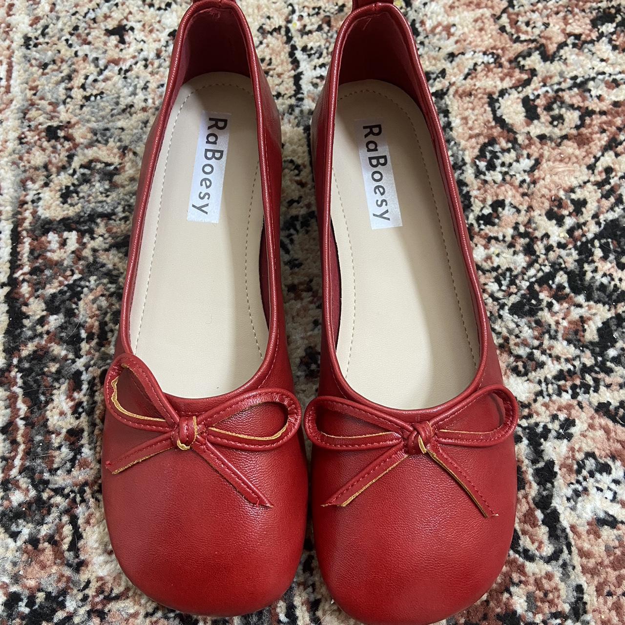 Womens red clearance flats size 8