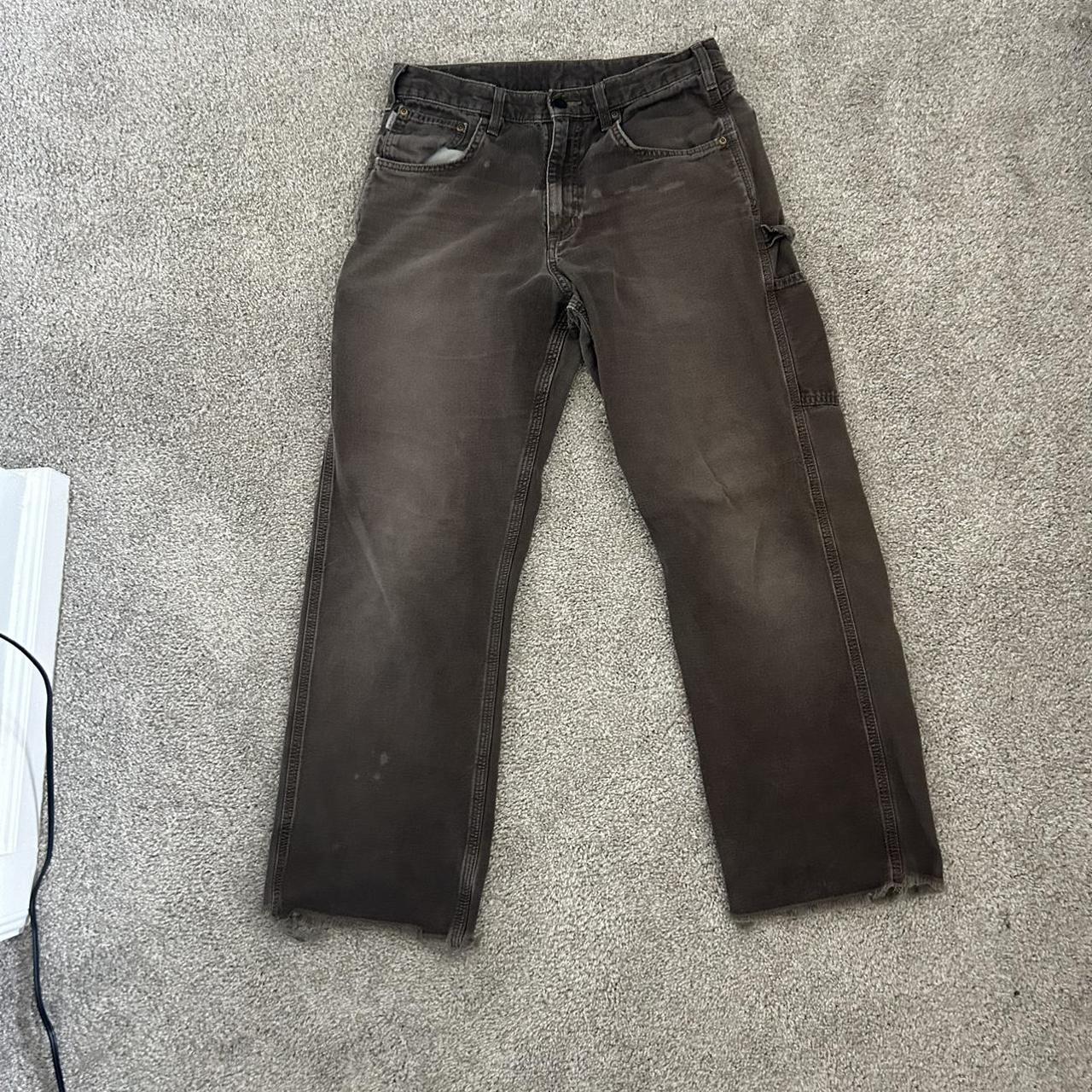 32x32 cropped to a 32x30 brown carhartt pants - Depop