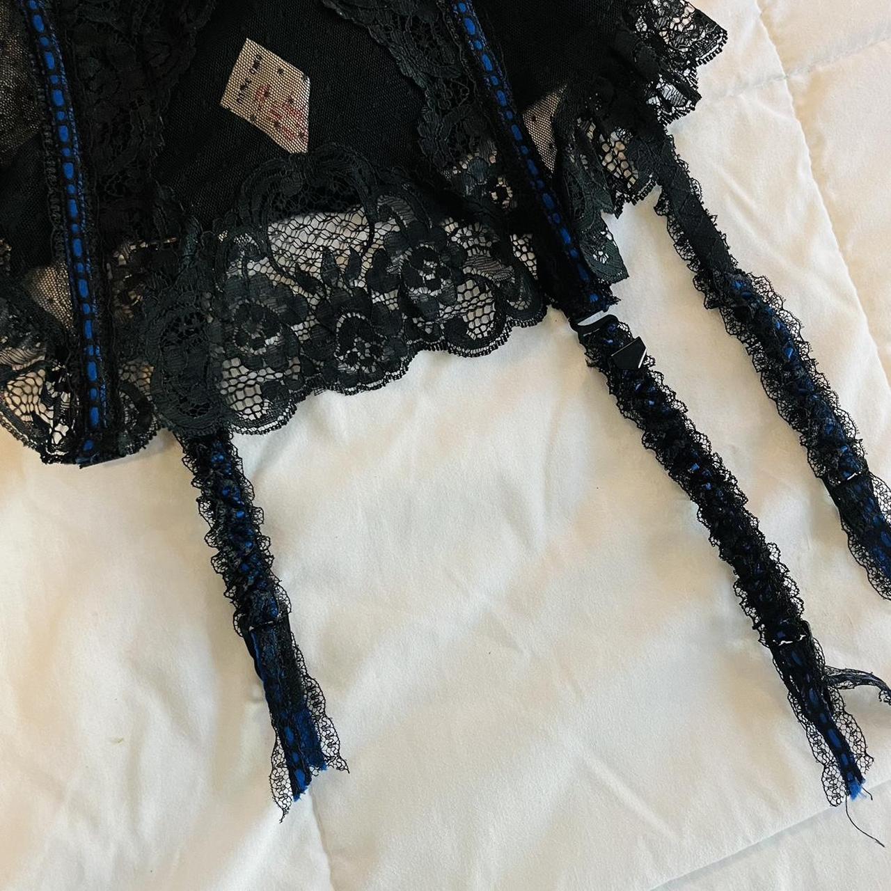 Vintage jezebel black lace corset top Vintage... - Depop