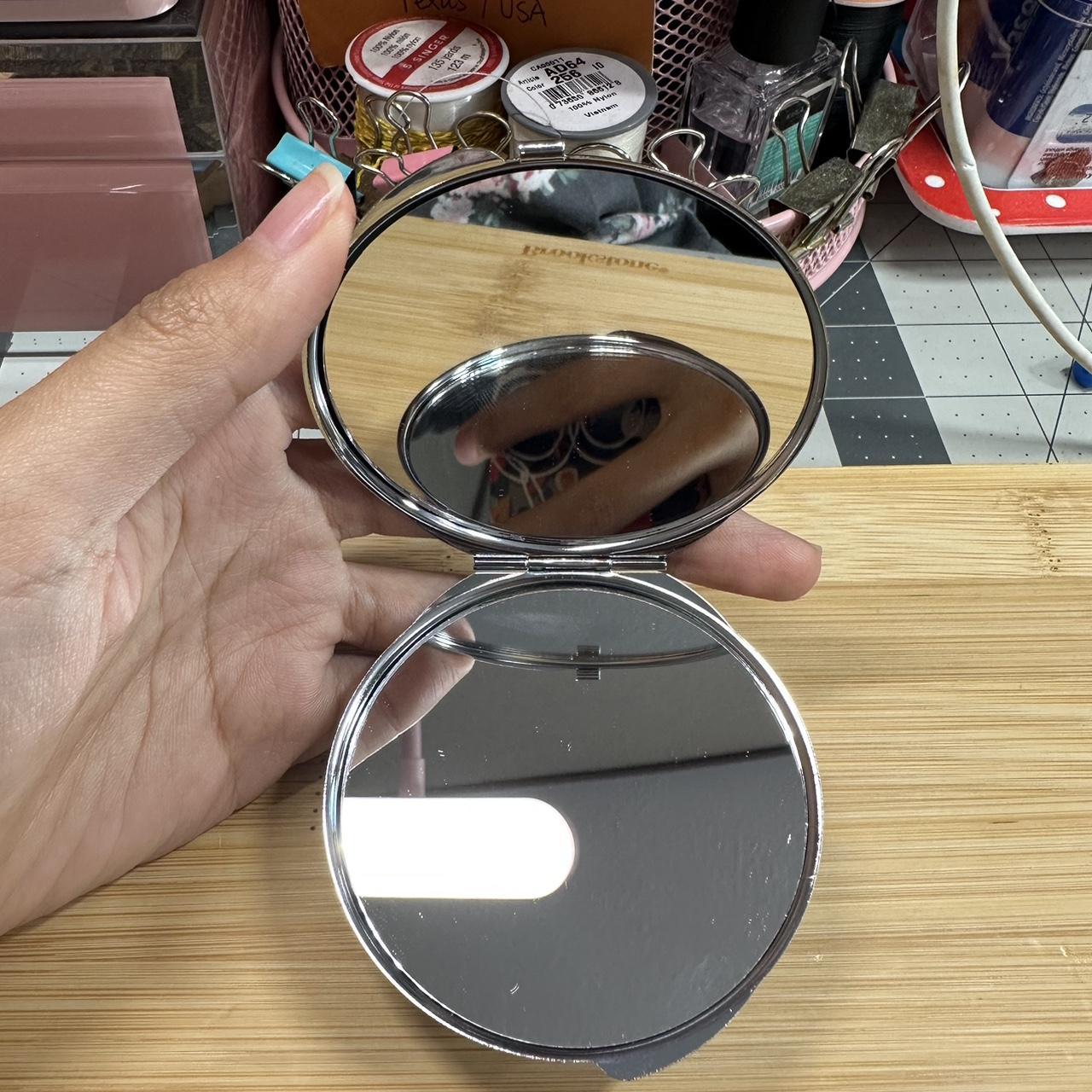 Handcrafted repurposed LV monogram compact mirror - Depop