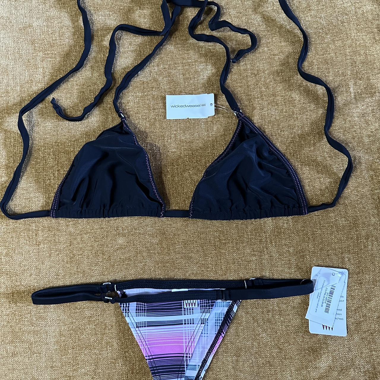 Wicked Weasel Bikini Set Black Pink Depop