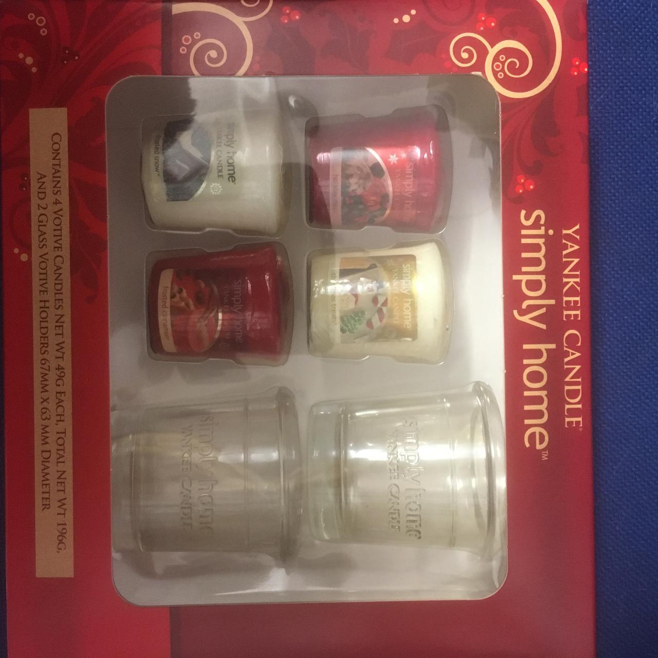 Yankee Candle Gift set. 2x Glass Candleholders 4x... - Depop