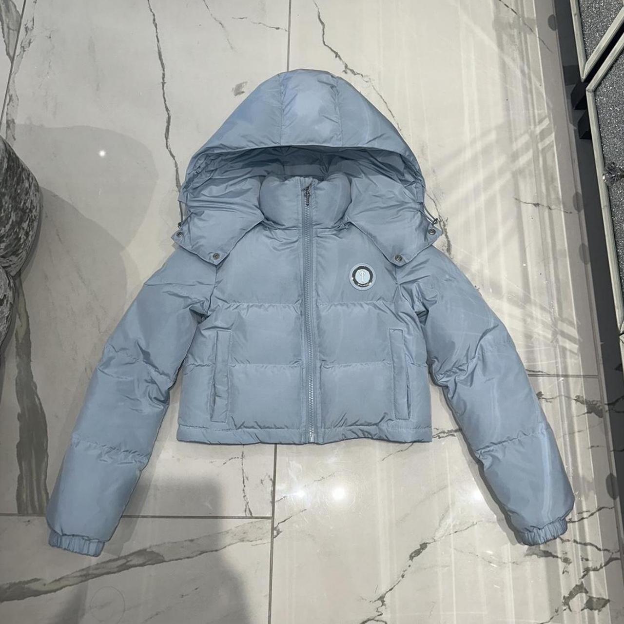 Trapstar Irongate Hooded Puffer Jacket Ice Blue ... - Depop