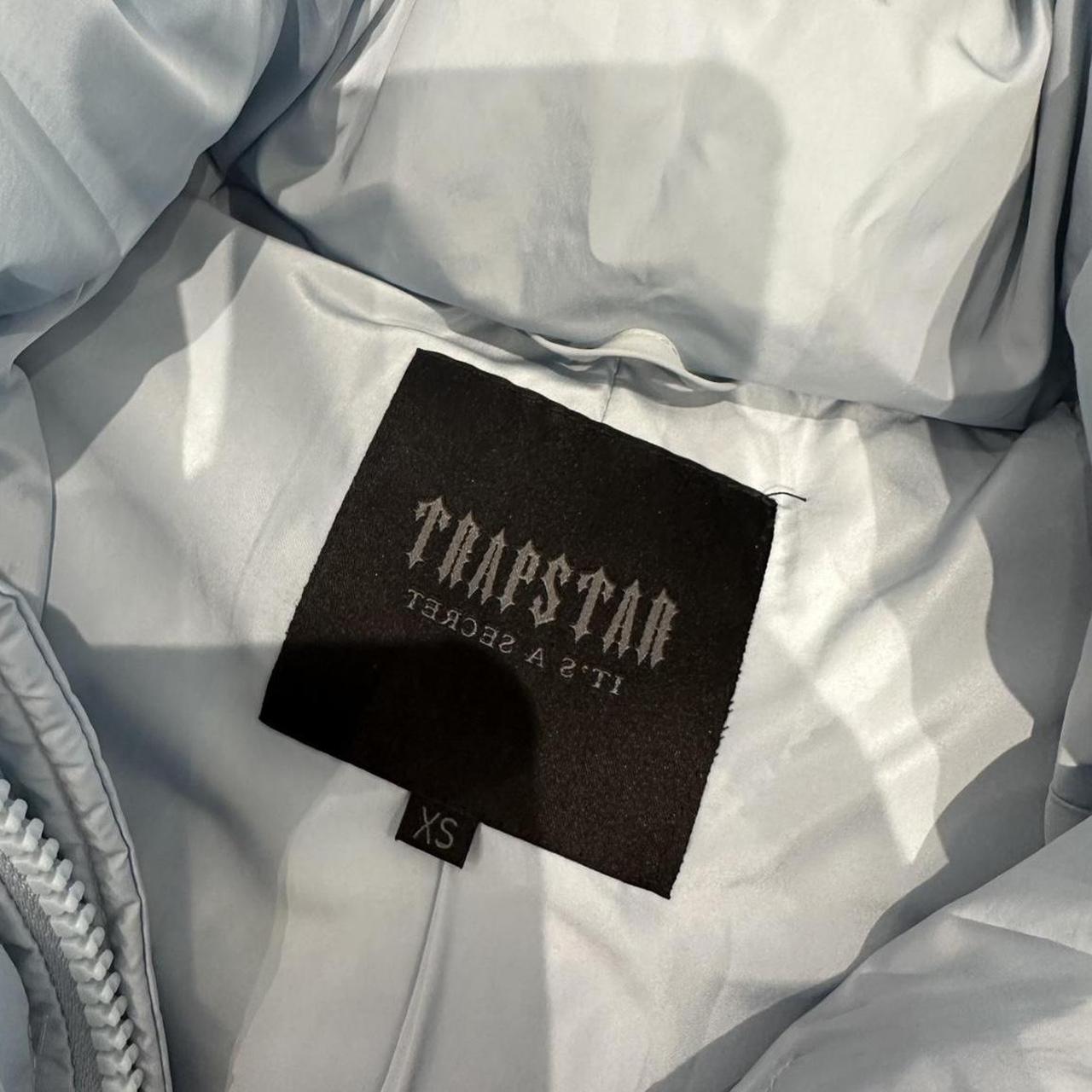 Trapstar Irongate Hooded Puffer Jacket Ice Blue Depop