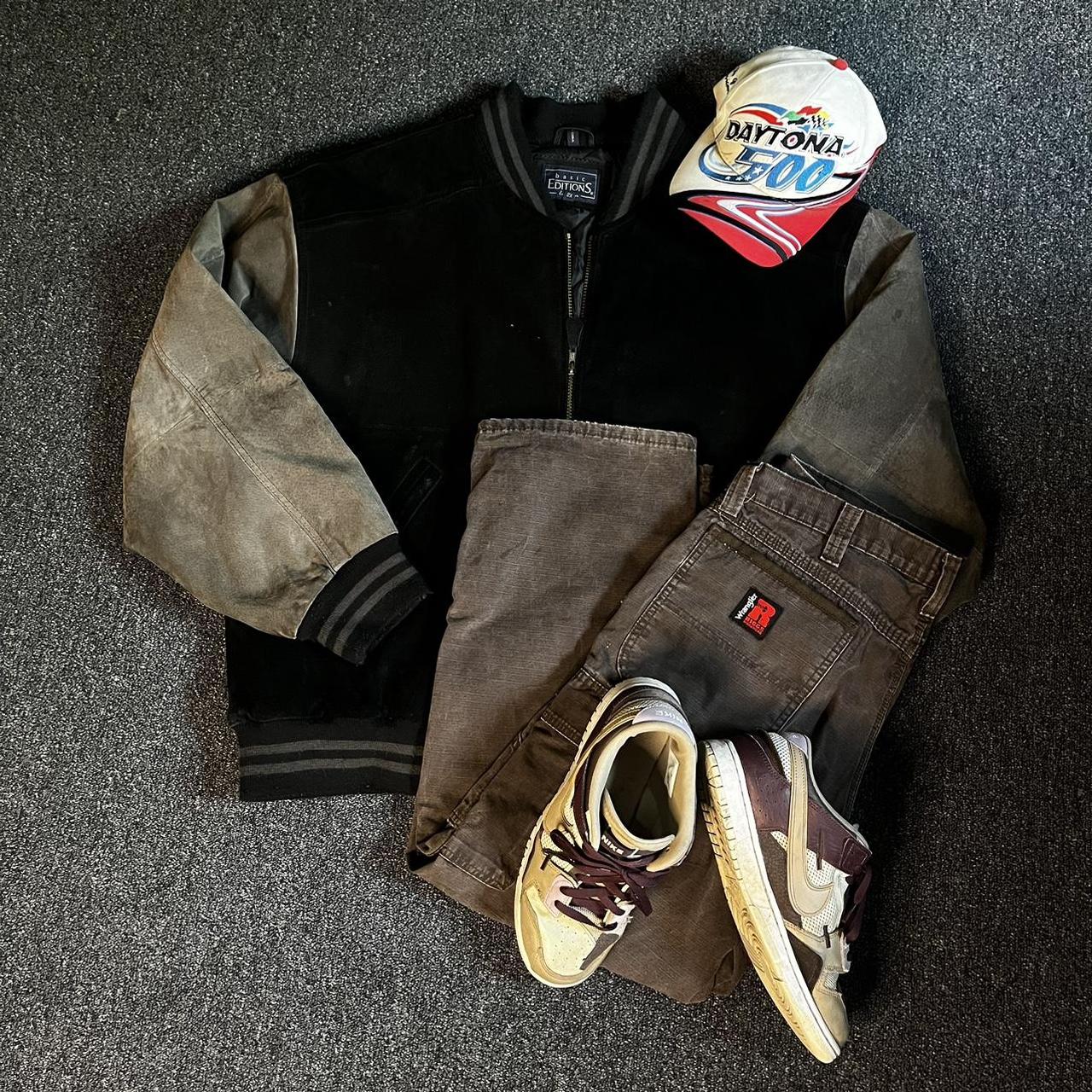 Basic Editions Men's Varsity Jacket - Brown/Black… - image 1