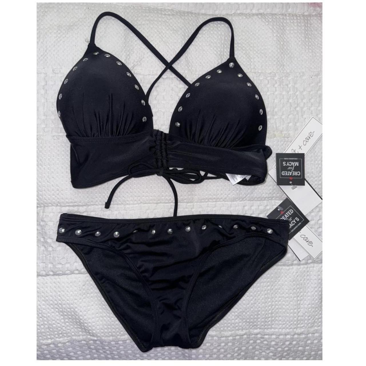 SALT + COVE black studded bikini size M - Depop