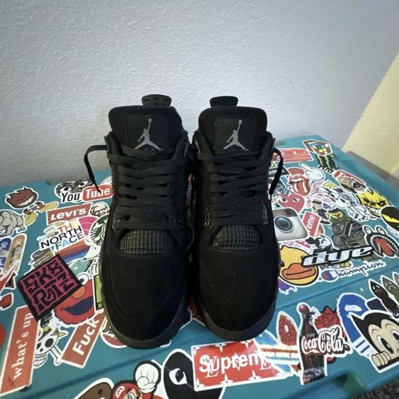 Jordan 4 Black Cat, Size 13, Slightly Used but looks... - Depop