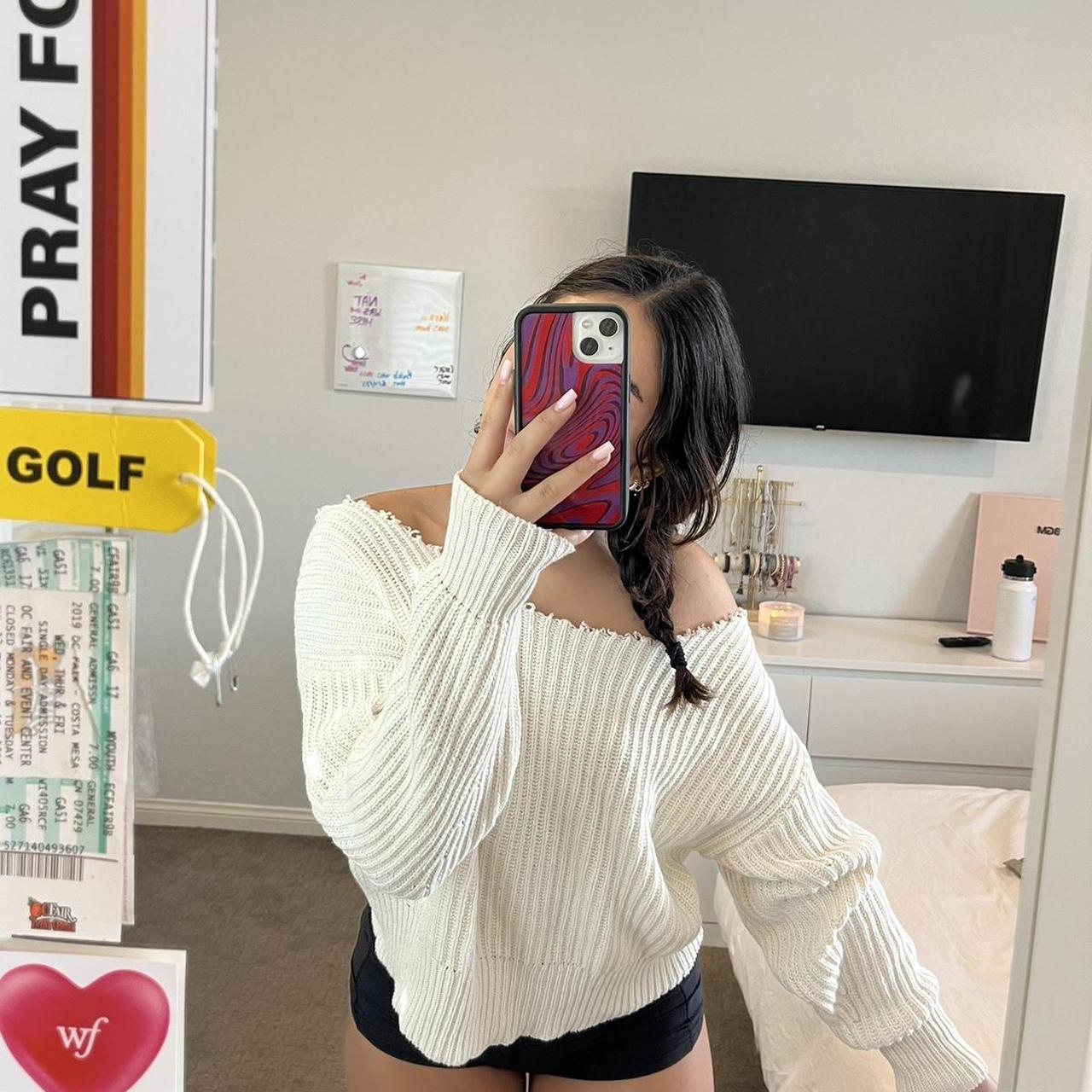 Target Women's White Jumper Depop